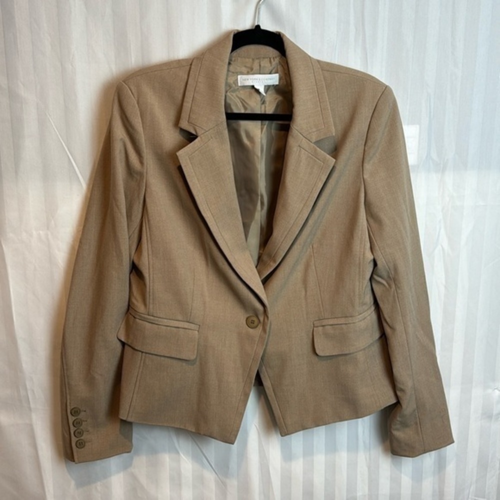 New‎ York & Company Beige Tan Blazer Size 14 RefBRCH04